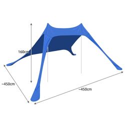 Parasolar de plaja Trizand 20982 (Blue) Thumb