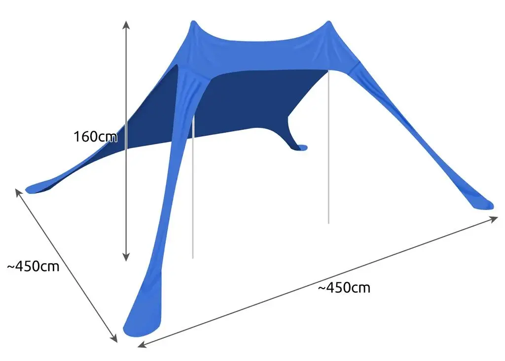 Parasolar de plaja Trizand 20982 (Blue)