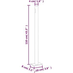 Боковая маркиза VidaXL 318001 (Cream) Thumb