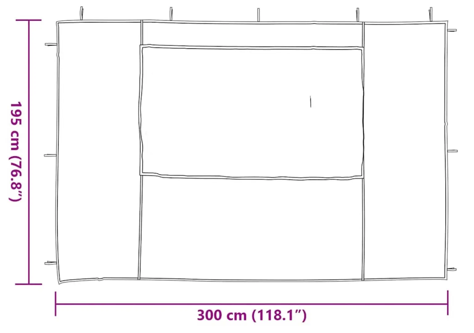 Боковая стена для садового павильона VidaXL 45113 (White)