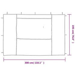 Perete lateral pentru pavilion de gradina VidaXL 45115 (Blue) Thumb