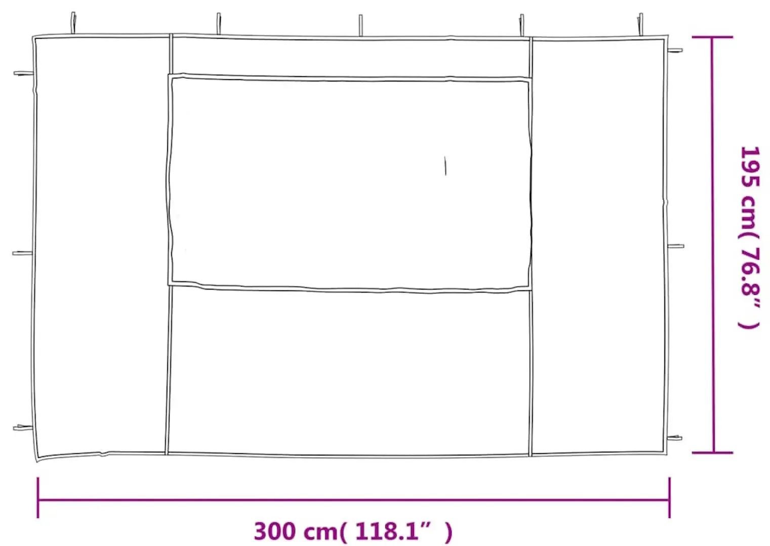 Perete lateral pentru pavilion de gradina VidaXL 45115 (Blue)