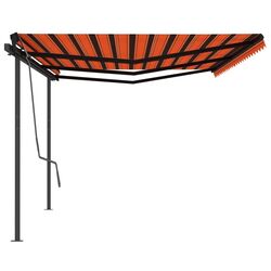 Маркиза автоматическая VidaXL 3070210 (Orange/Brown) Thumb