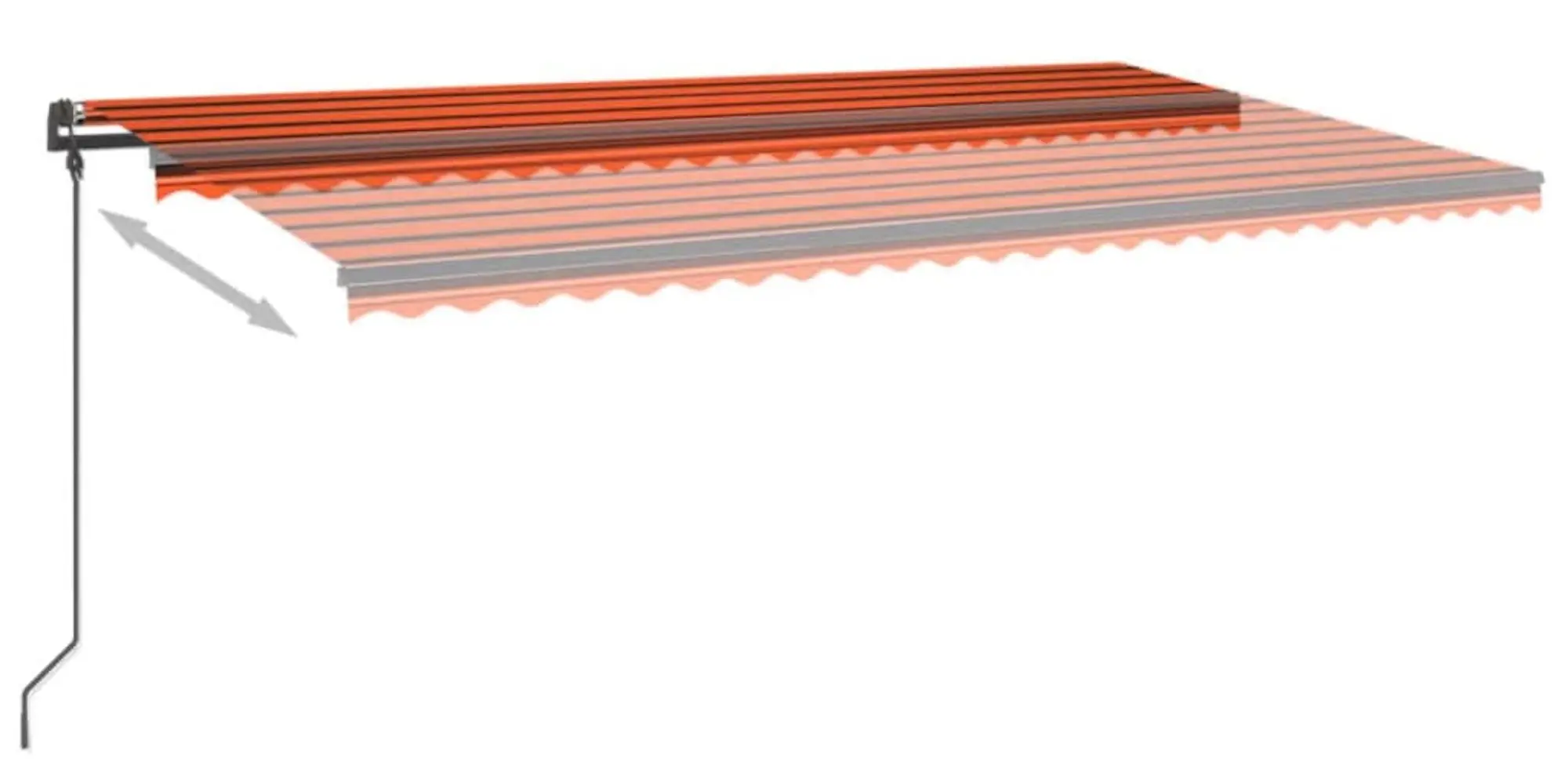 Маркиза автоматическая VidaXL 3070210 (Orange/Brown) - 5