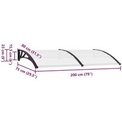 Copertina VidaXL 144815 (Transparent/Black) Thumb