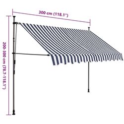 Маркиза VidaXL 145845 (Blue/White) Thumb