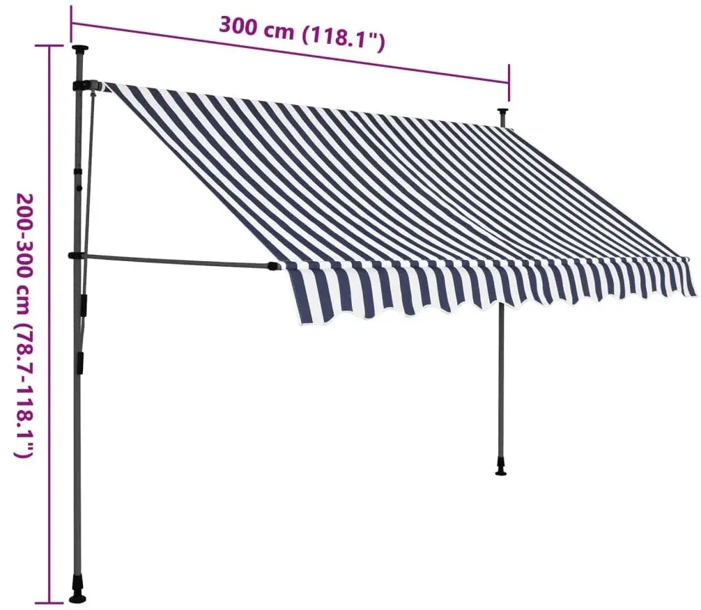 Маркиза VidaXL 145845 (Blue/White)