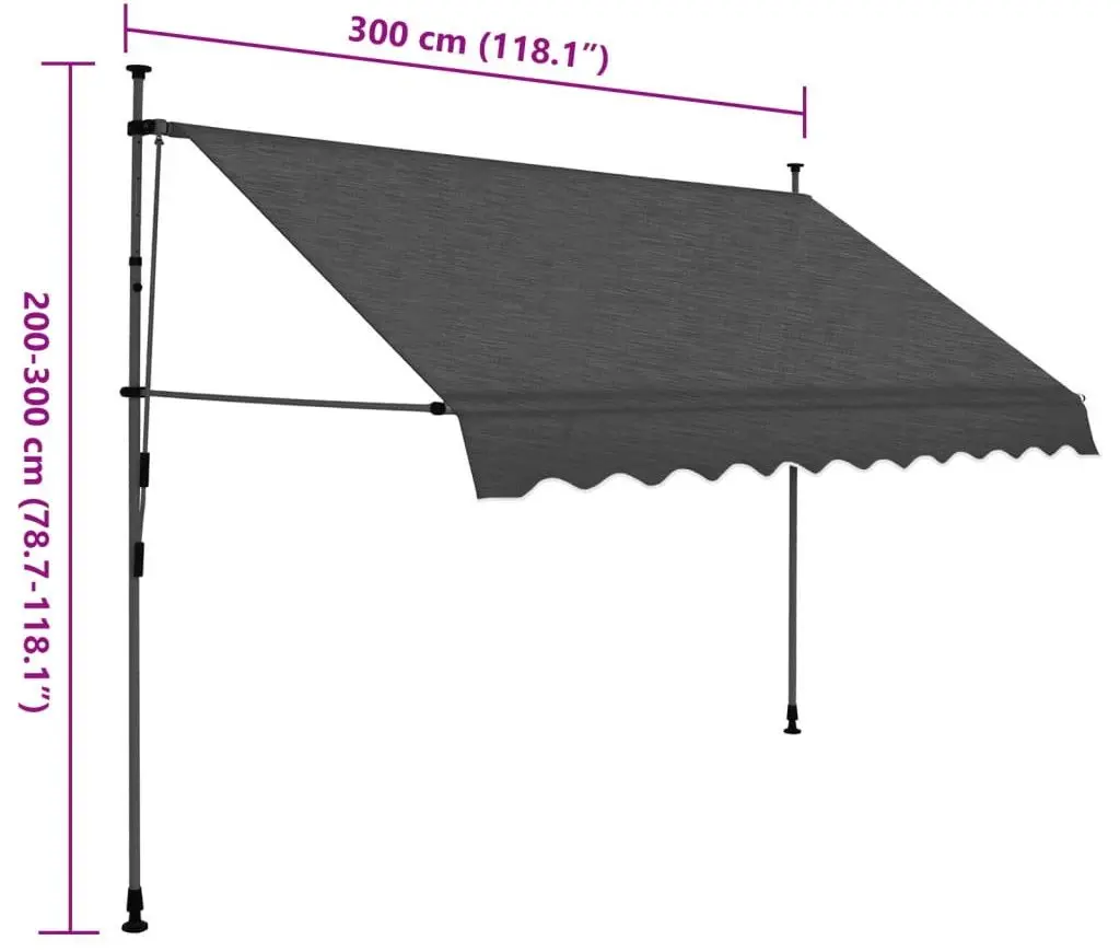 Copertina VidaXL 145866 LED (Anthracite)