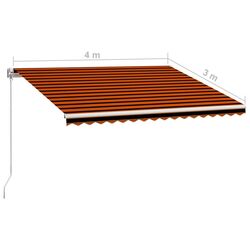 Маркиза VidaXL 3051216 (Orange/Brown) Thumb