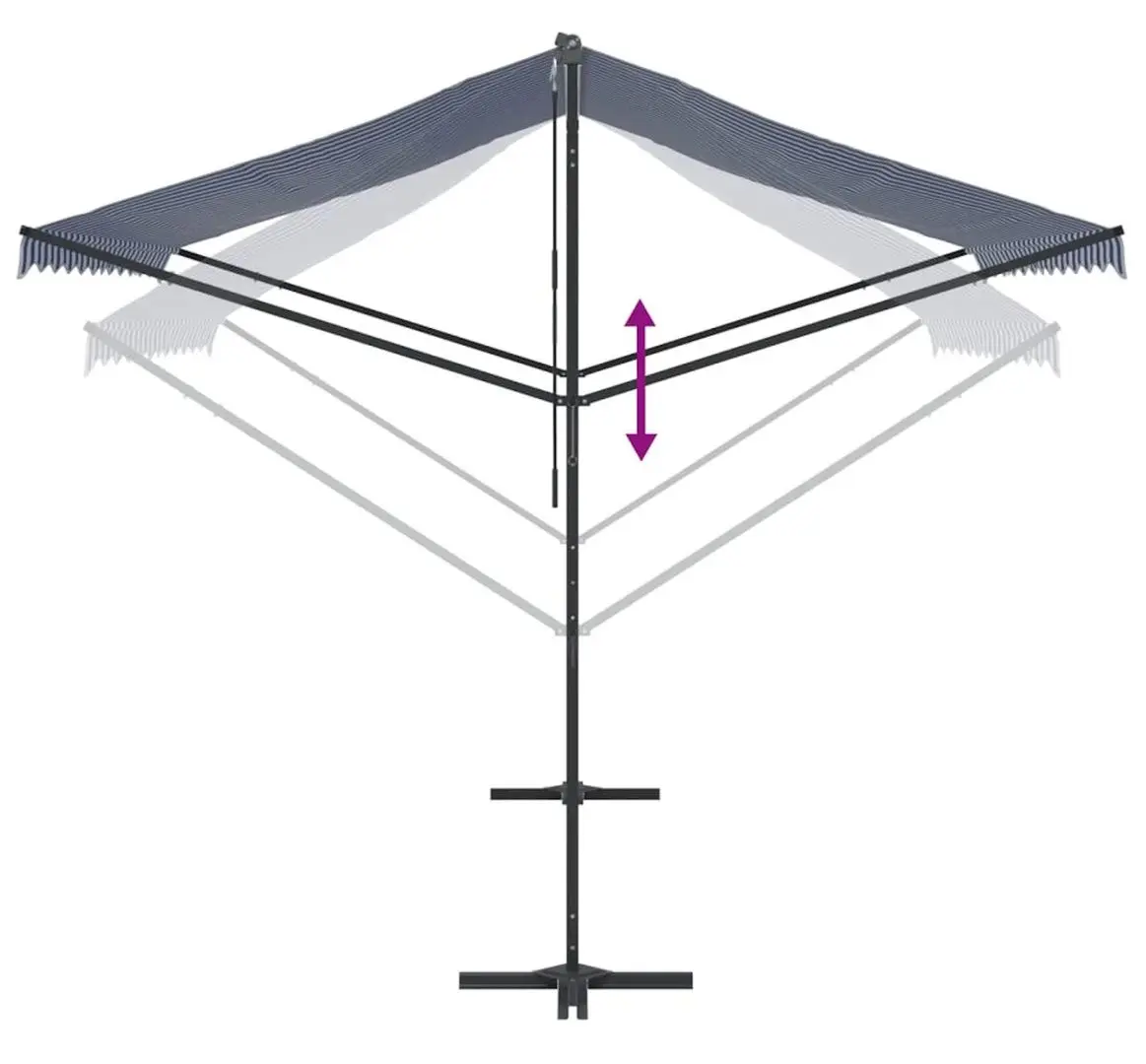 Маркиза VidaXL 368931 (Blue/White) - 5