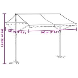 Маркиза VidaXL 368931 (Blue/White) Thumb