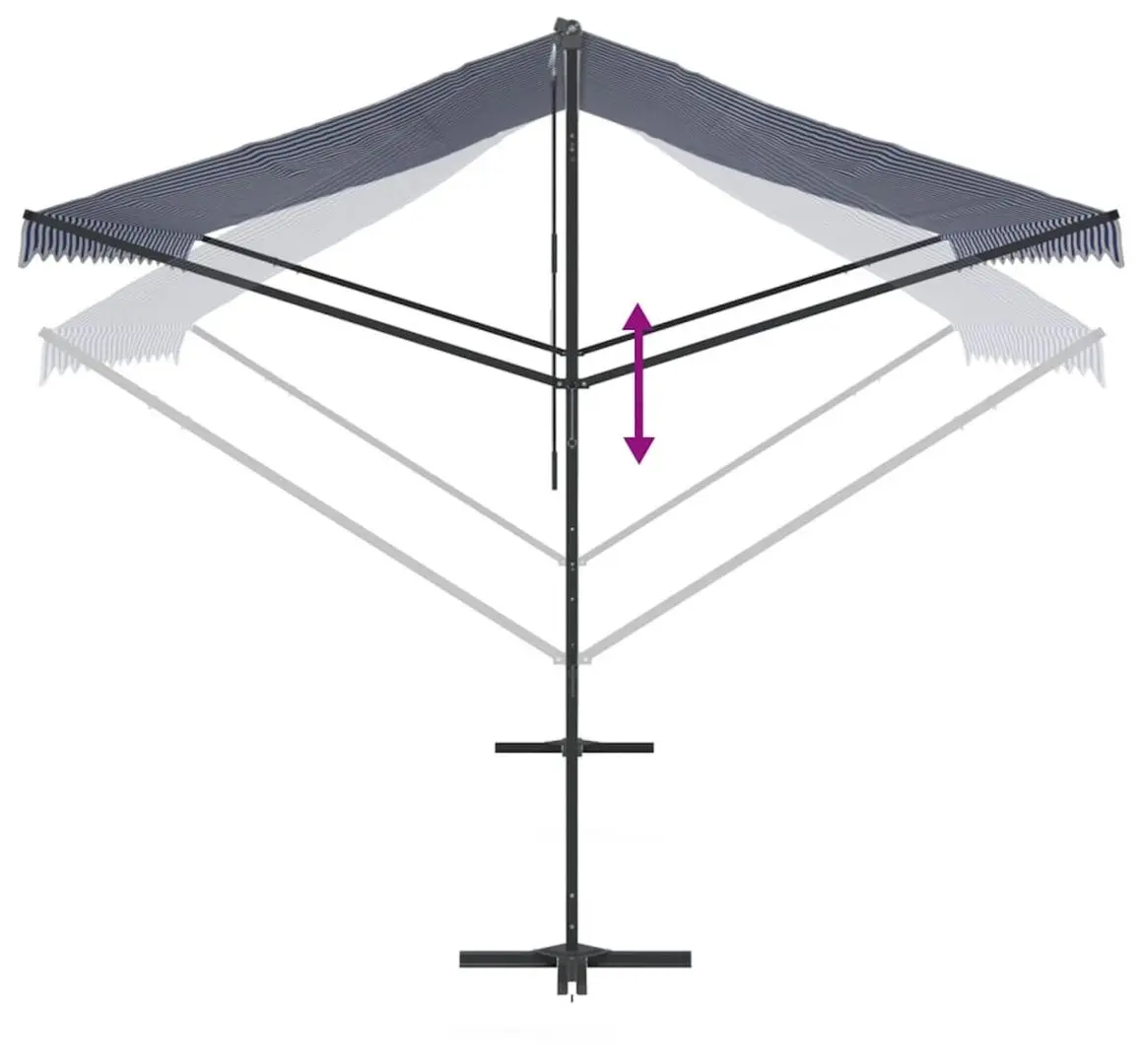 Маркиза VidaXL 368932 (Blue/White) - 5