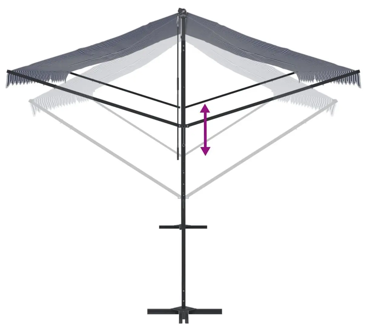 Маркиза VidaXL 368933 (Blue/White) - 4