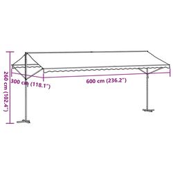 Маркиза VidaXL 368934 (Blue/White) Thumb