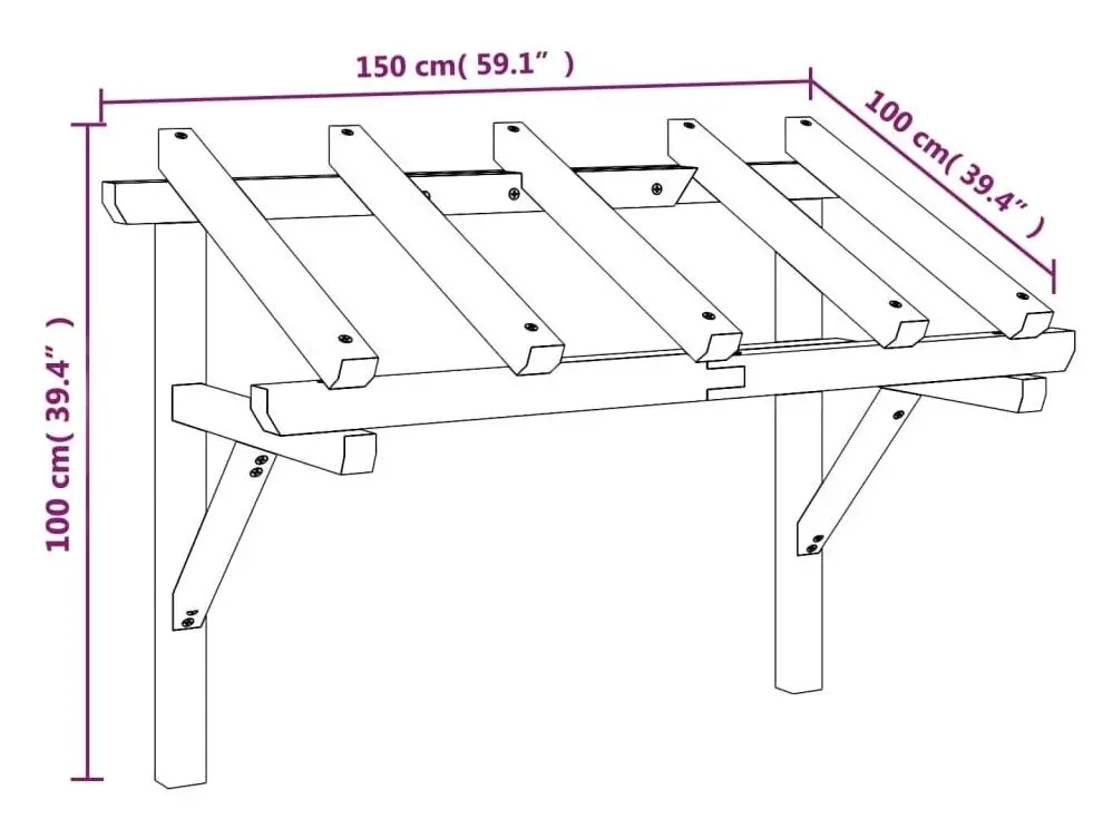 Copertina VidaXL 49452 (Natural) - 7