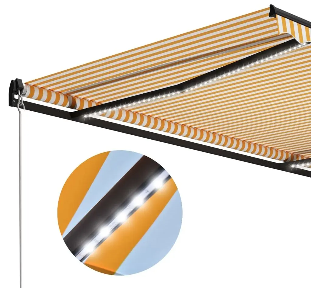 Маркиза VidaXL LED 3055222 (Yellow/White) - 5