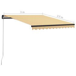 Маркиза VidaXL LED 3055222 (Yellow/White) Thumb