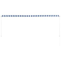 Маркиза выдвижная VidaXL 143750 (White/Blue) Thumb