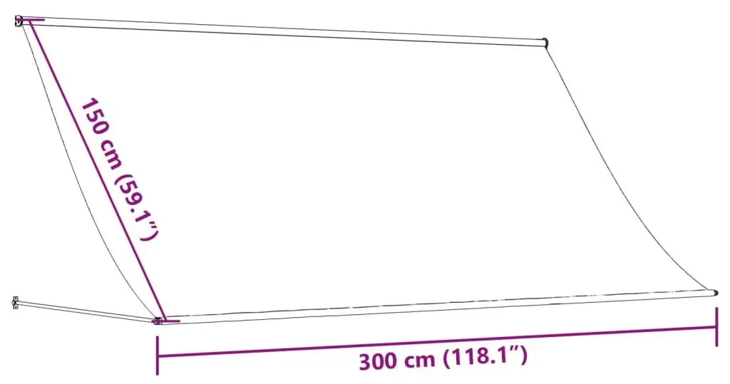 Copertina retractabila VidaXL 143767 (Cream)