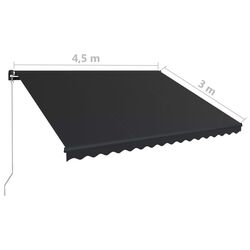 Copertina retractabila VidaXL 3051240 (Anthracite) Thumb