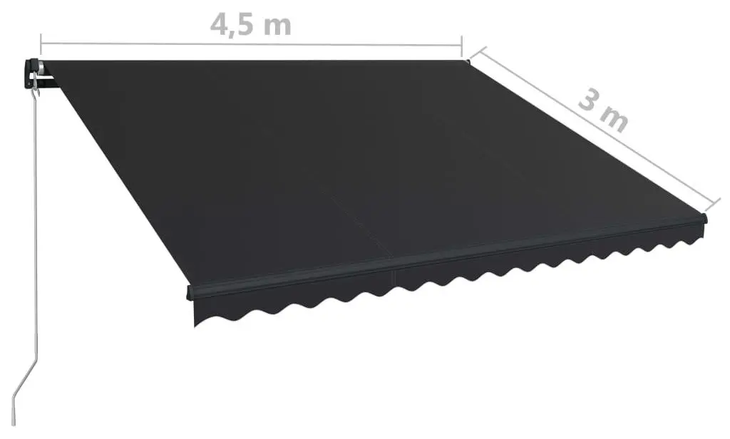 Copertina retractabila VidaXL 3051240 (Anthracite) - 5