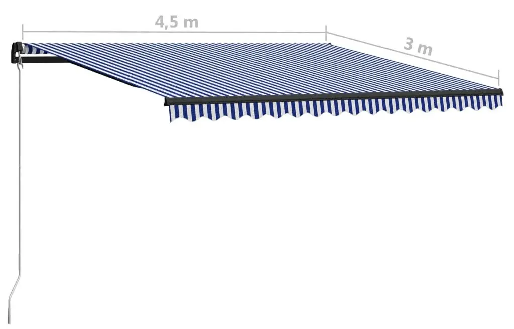 Copertina retractabila VidaXL 3055194 (Blue/White) - 5