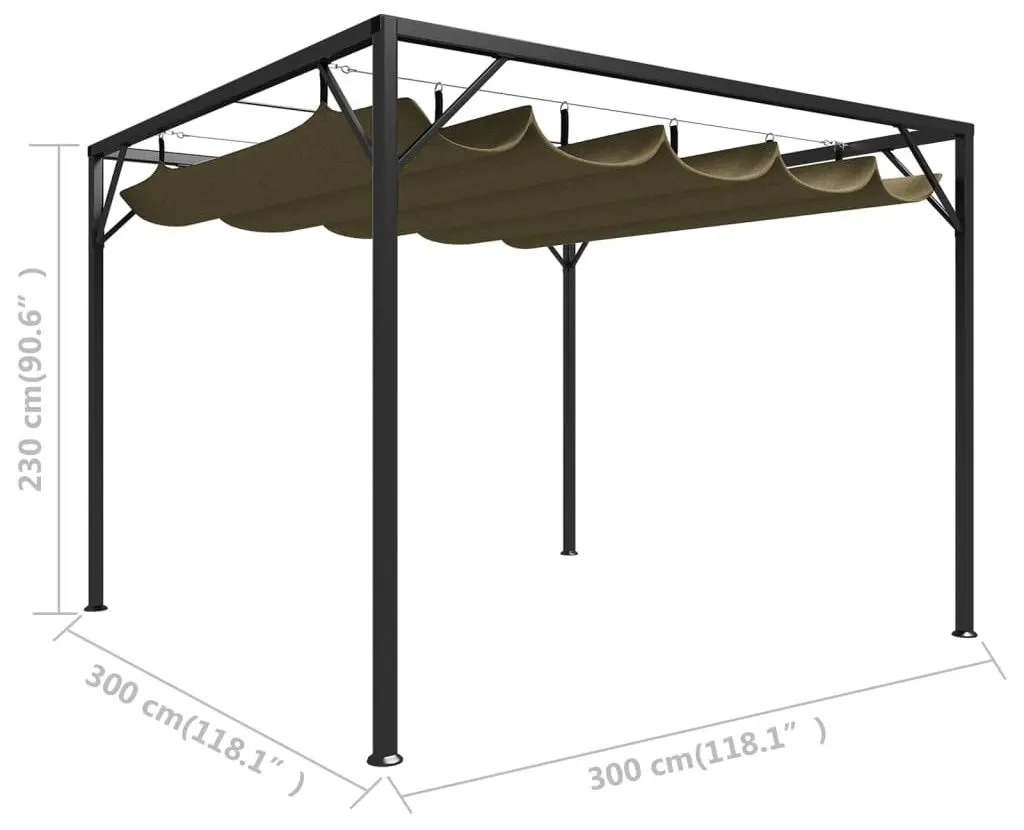Pergola VidaXL 312220 3x3 (Taupe)