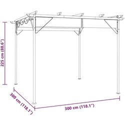 Пергола VidaXL 312226 3x3 (Anthracite) Thumb