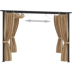 Пергола VidaXL 313897 3х3 (Taupe Grey) Thumb