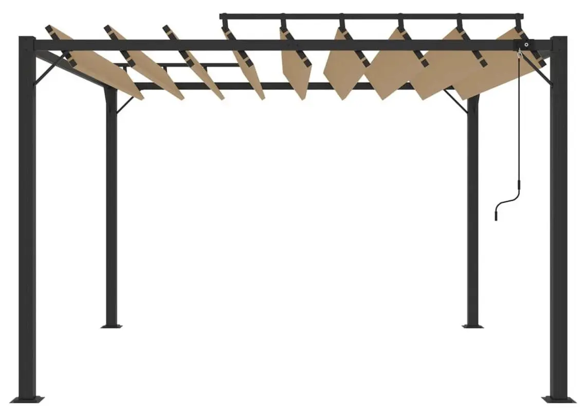 Пергола VidaXL 313925 3x3 (Taupe Grey) - 2