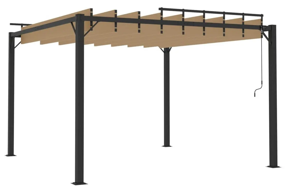 Пергола VidaXL 313925 3x3 (Taupe Grey) - 4