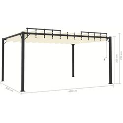Pergola VidaXL 313927 3x4 (Cream) Thumb