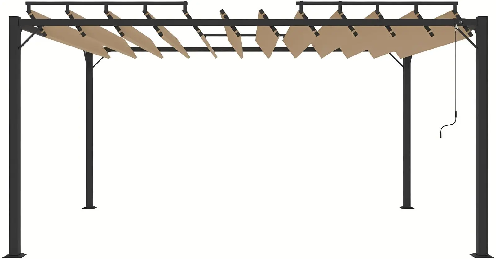 Pergola VidaXL 313928 3x4 (Taupe Grey)
