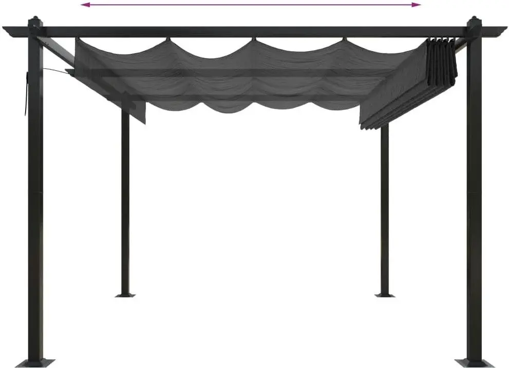 Pergola VidaXL 318535 3x3 (Anthracite)