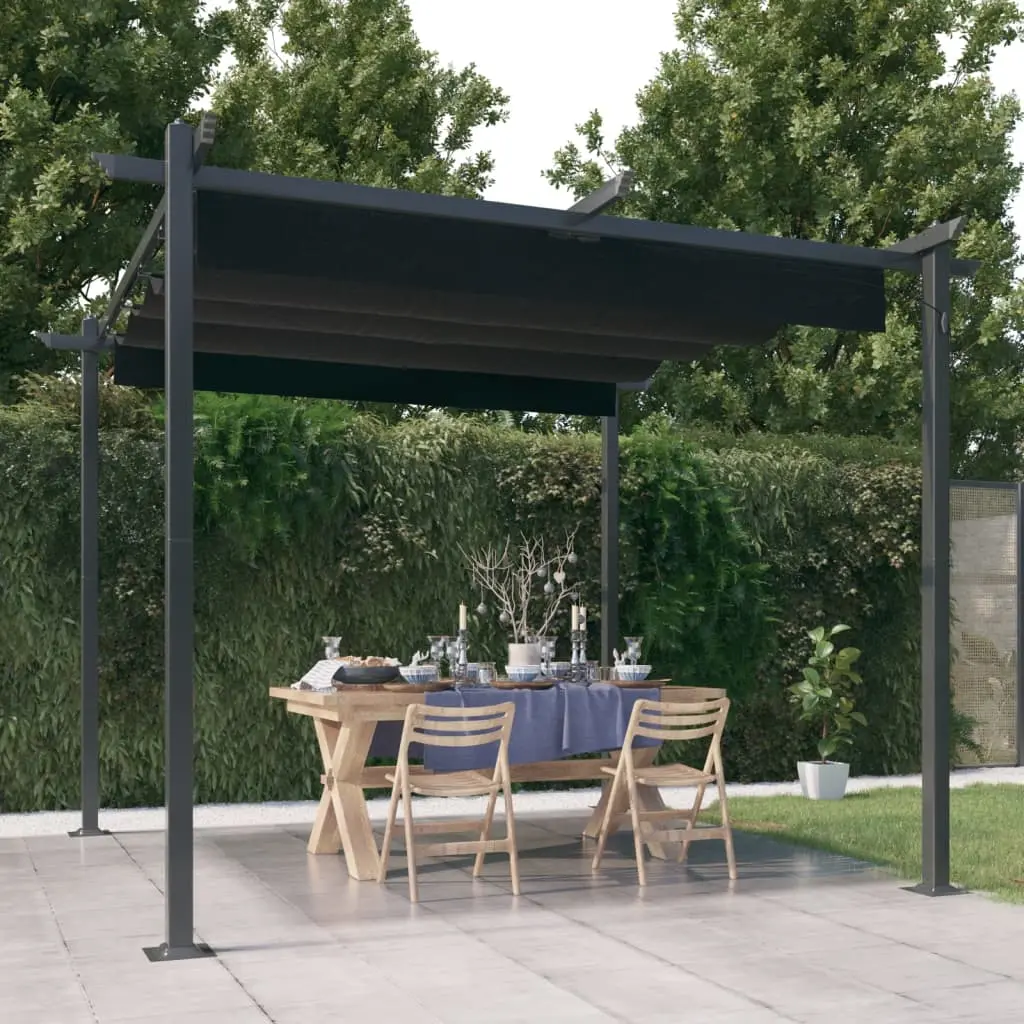 Pergola VidaXL 318535 3x3 (Anthracite)