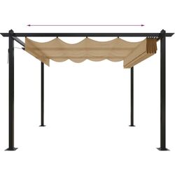 Пергола VidaXL 318536 3x3 (Taupe Grey) Thumb