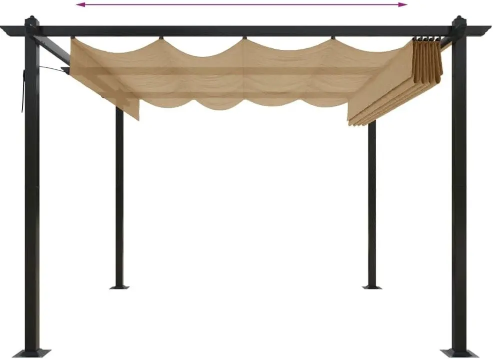 Пергола VidaXL 318536 3x3 (Taupe Grey)
