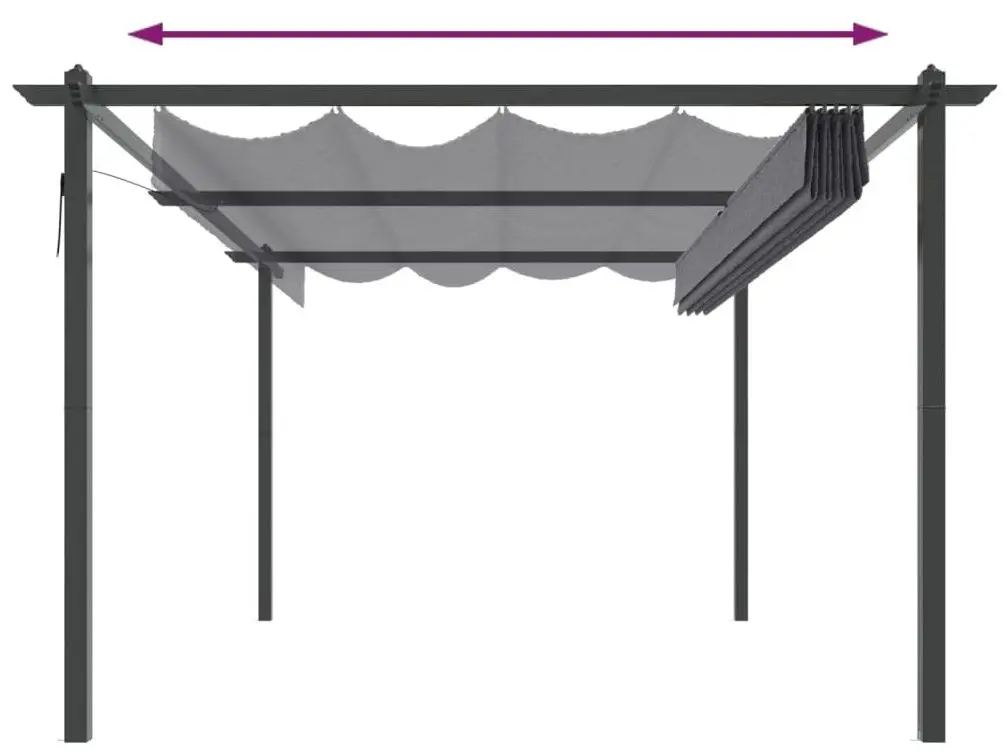 Пергола VidaXL 318538 4x3 (Anthracite)