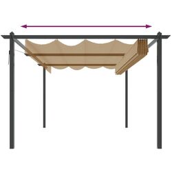 Pergola VidaXL 318539 4x3 (Taupe) Thumb