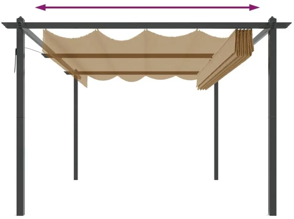 Pergola VidaXL 318539 4x3 (Taupe)