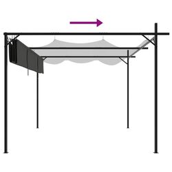 Pergola VidaXL 360116 3х3 (Anthracite) Thumb