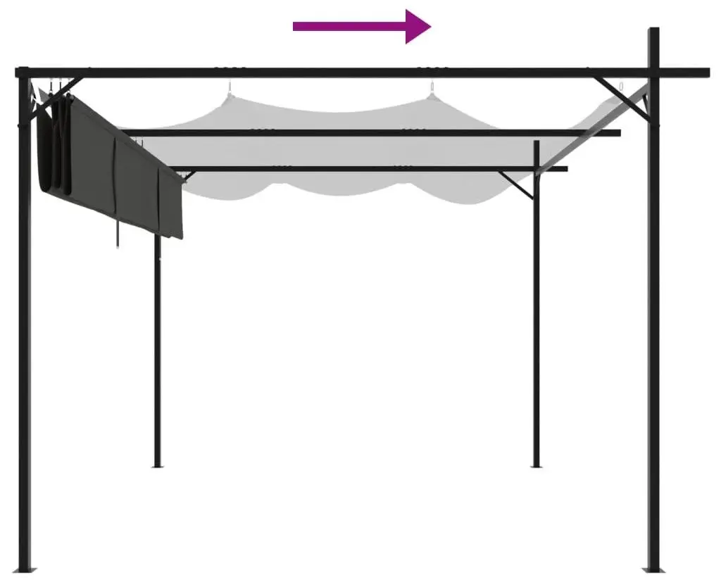 Pergola VidaXL 360116 3х3 (Anthracite)