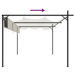 Pergola VidaXL 360117 4х3 (Cream) Thumb