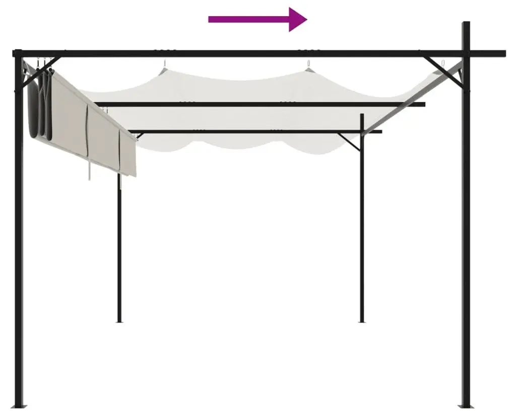 Pergola VidaXL 360117 4х3 (Cream)