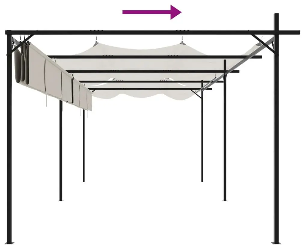 Pergola VidaXL 360120 6х3 (Cream)