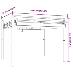 Pergola VidaXL 4003968 3x3 (Cream) Thumb