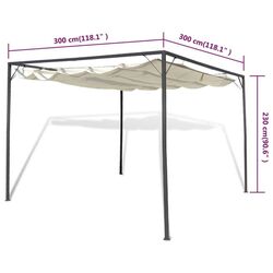 Pergola VidaXL 40786 3x3 (White) Thumb
