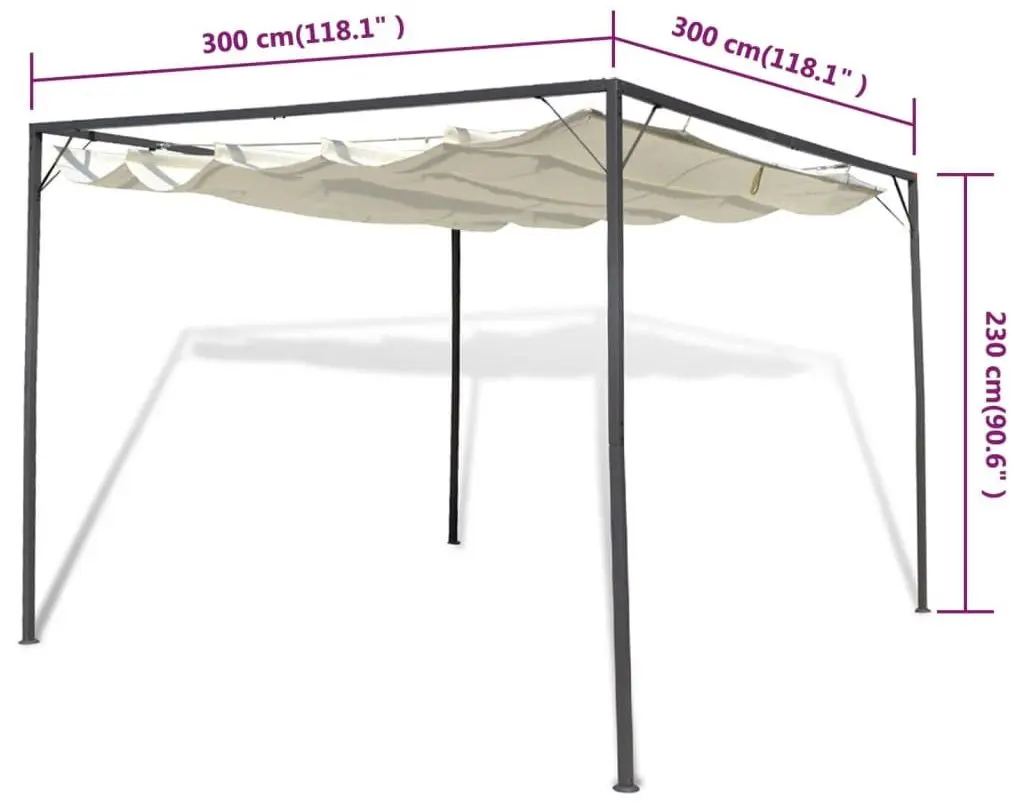 Pergola VidaXL 40786 3x3 (White)