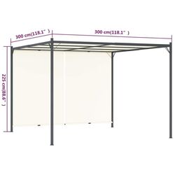 Pergola VidaXL 49323 3x3 (White Cream) Thumb