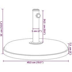 Подставка для зонта VidaXL 368670 (Black) Thumb